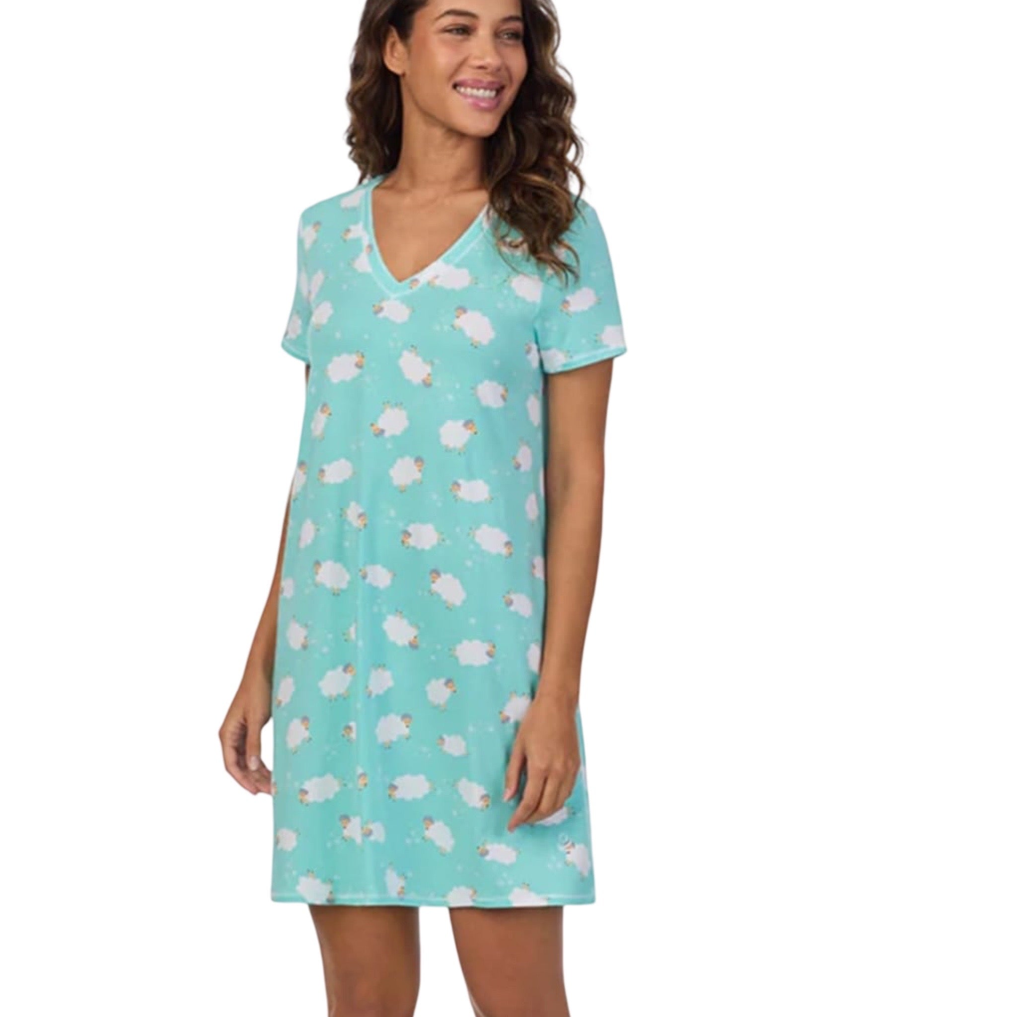 Camisón Corto con Manga Corta CD10008 Cuddl Duds