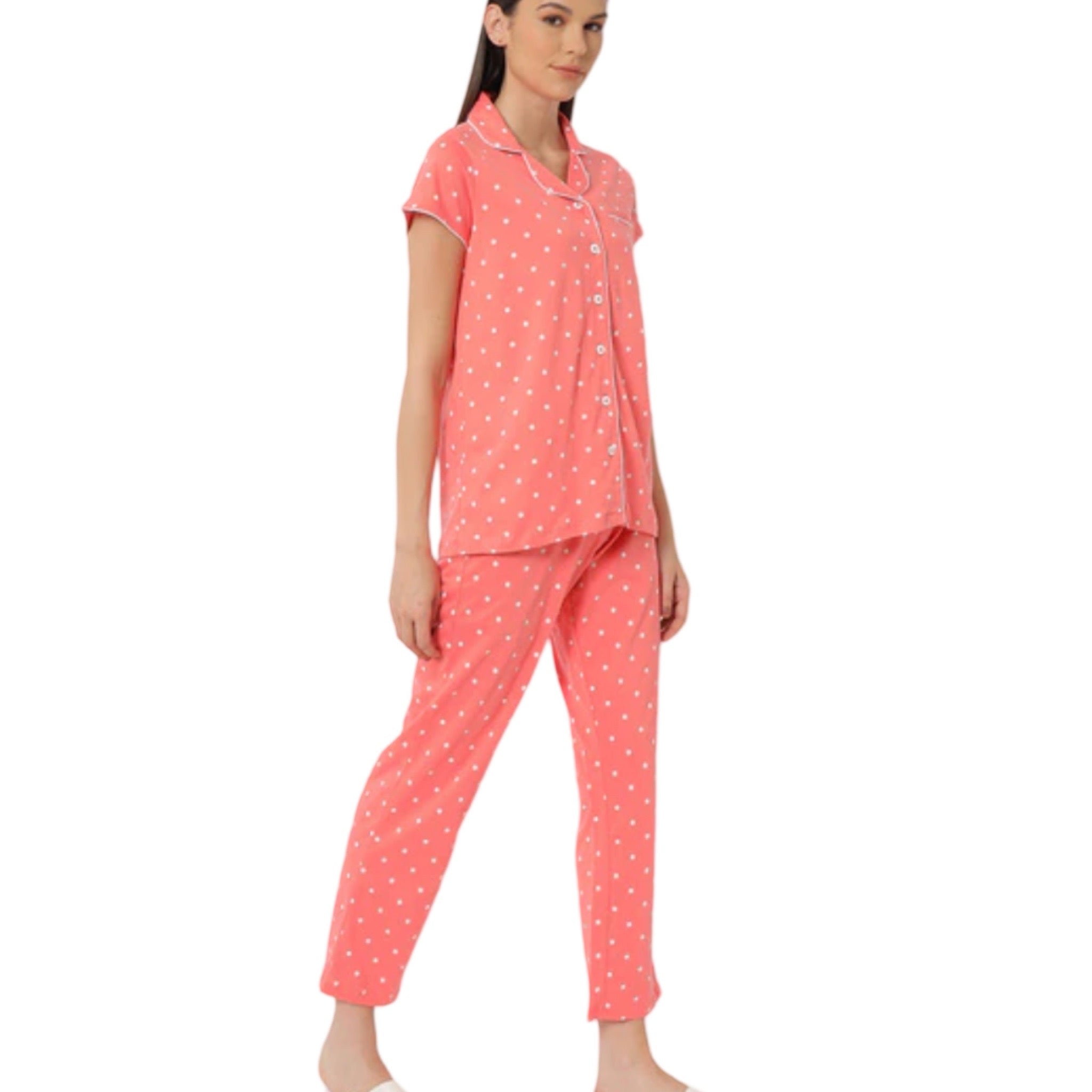 Pijama Capri Con Blusa Camisera con Botones y Manga Corta 548806 Pillow Talk