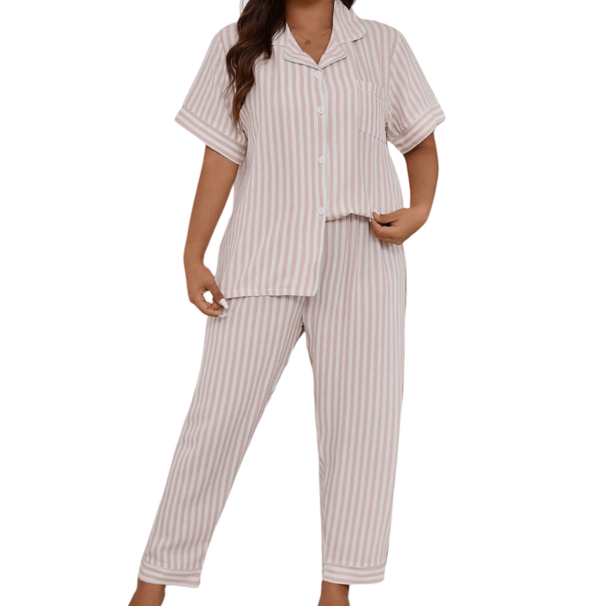 Pijama Pantalón Largo y Blusa Camisera con Botones y Manga Corta 557819 Pillow Talk
