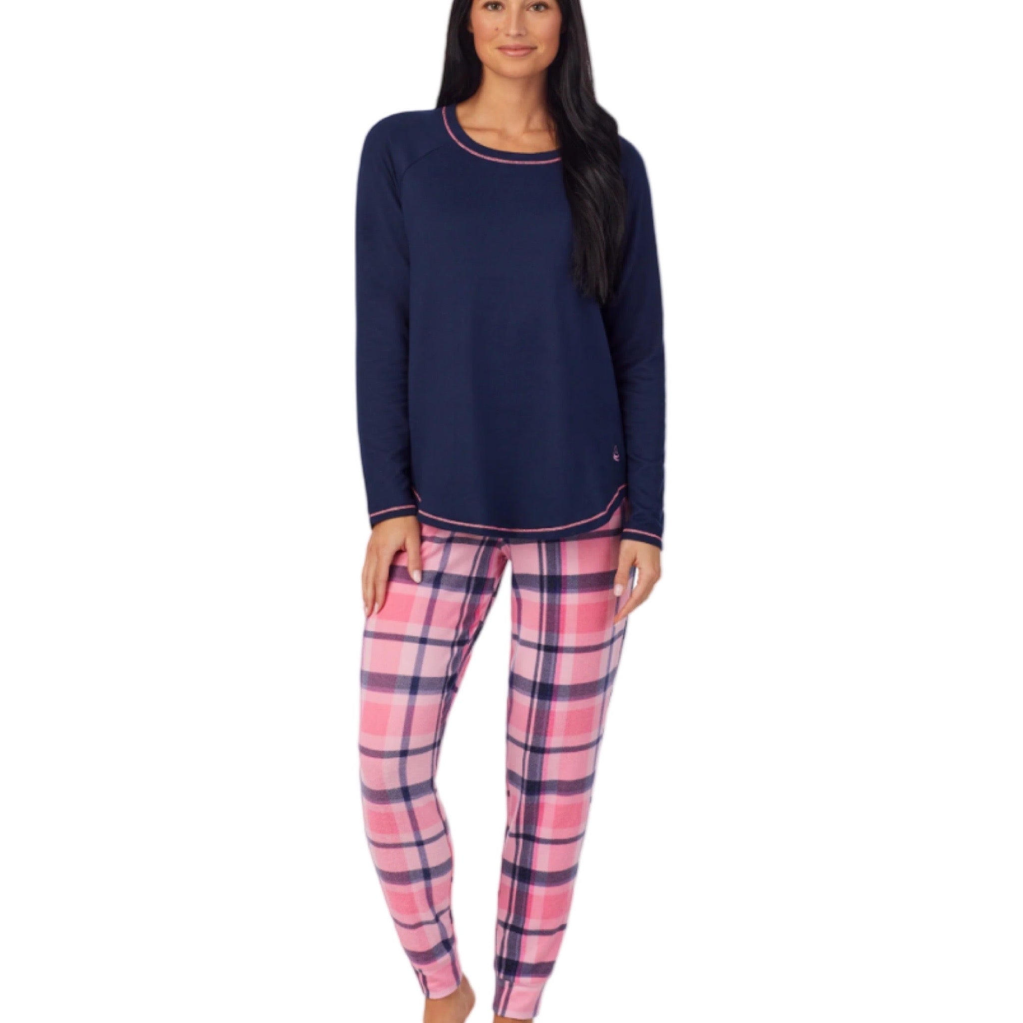 Pijama tipo Pants Pantalón Largo y Blusa Cerrada con Manga Larga CD8712874 Cuddl Duds