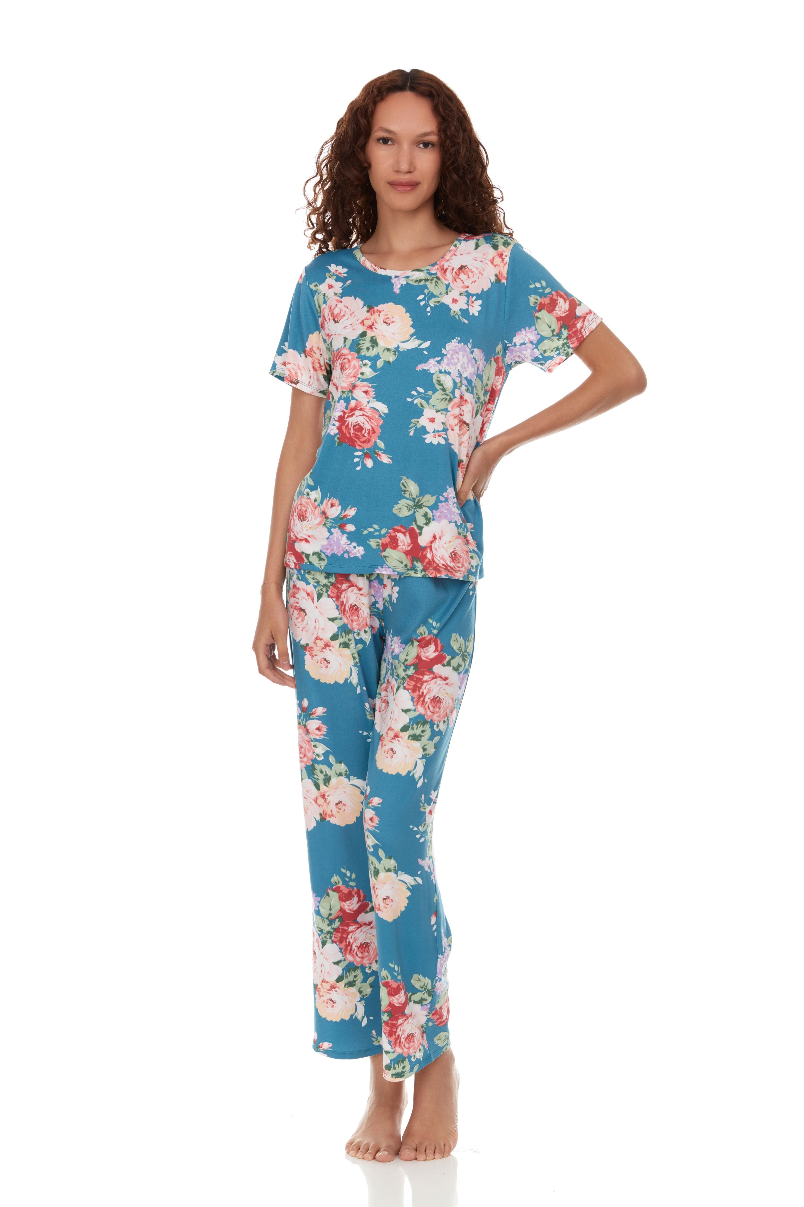 Pijama Pantalón Largo y Blusa Manga Corta T90891 Flora Nikrooz