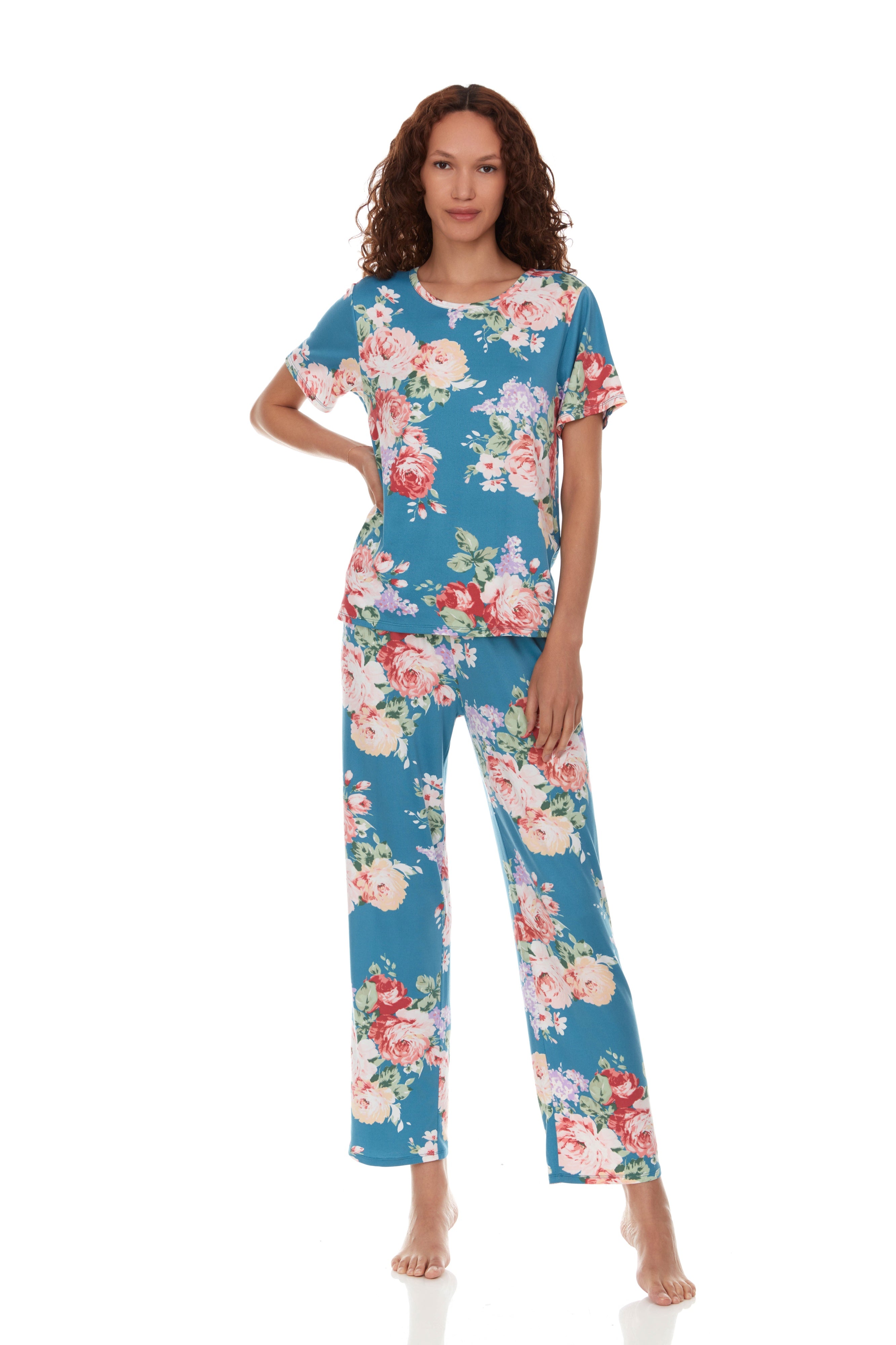 Pijama Pantalón Largo y Blusa Manga Corta T90891 Flora Nikrooz