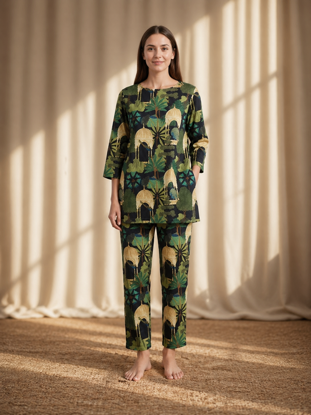 Pijama CTUN con Pantalón Largo y Túnica Mujer