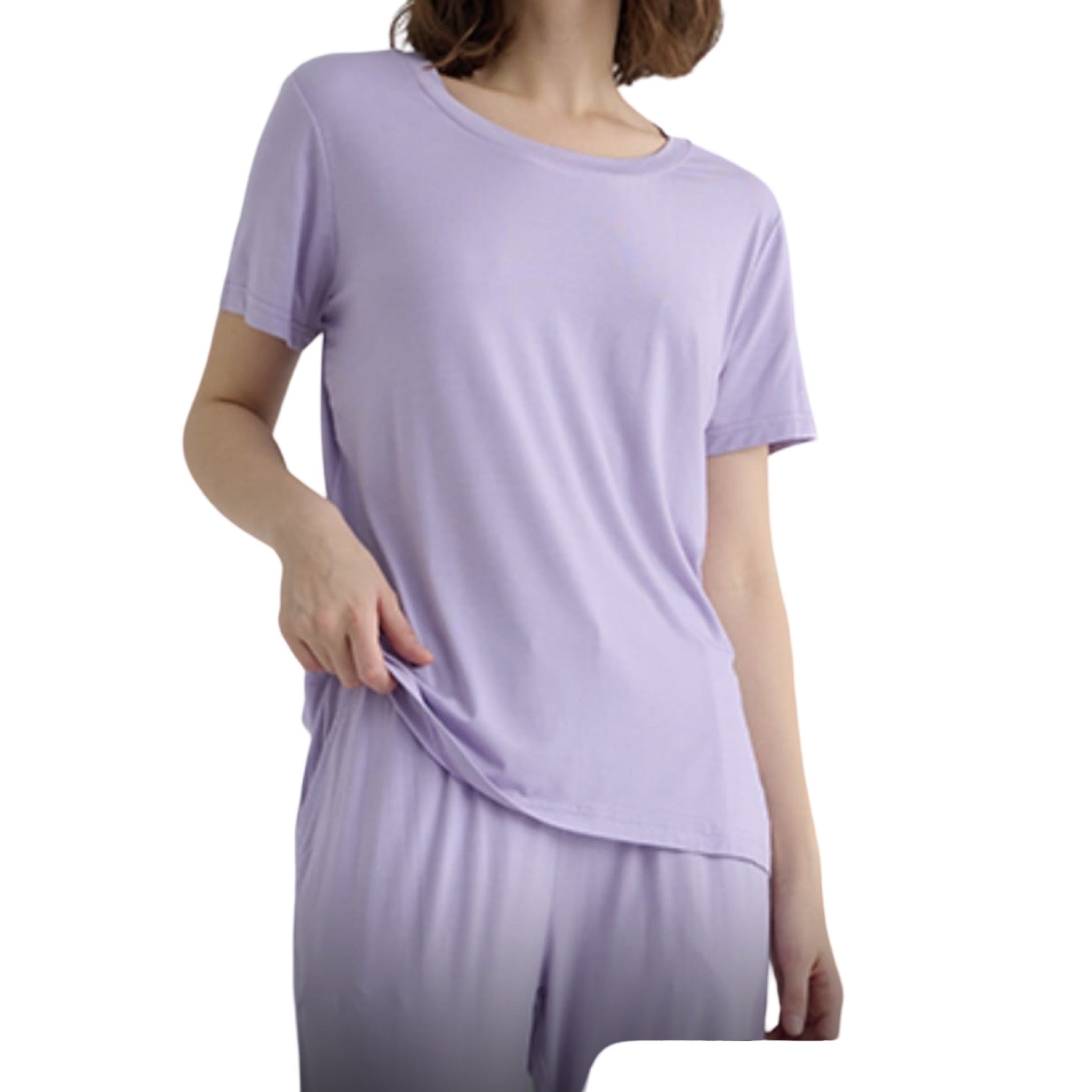 Pijama Pantalón Largo y Blusa Cerrada con Manga Corta L001