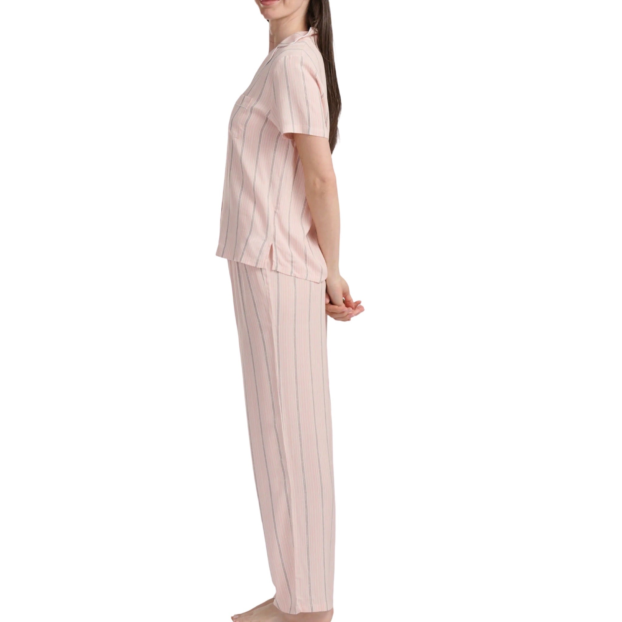 Pijama Pantalon Largo y Blusa Camisera con Botones y Manga Corta RLD0180 Splendid