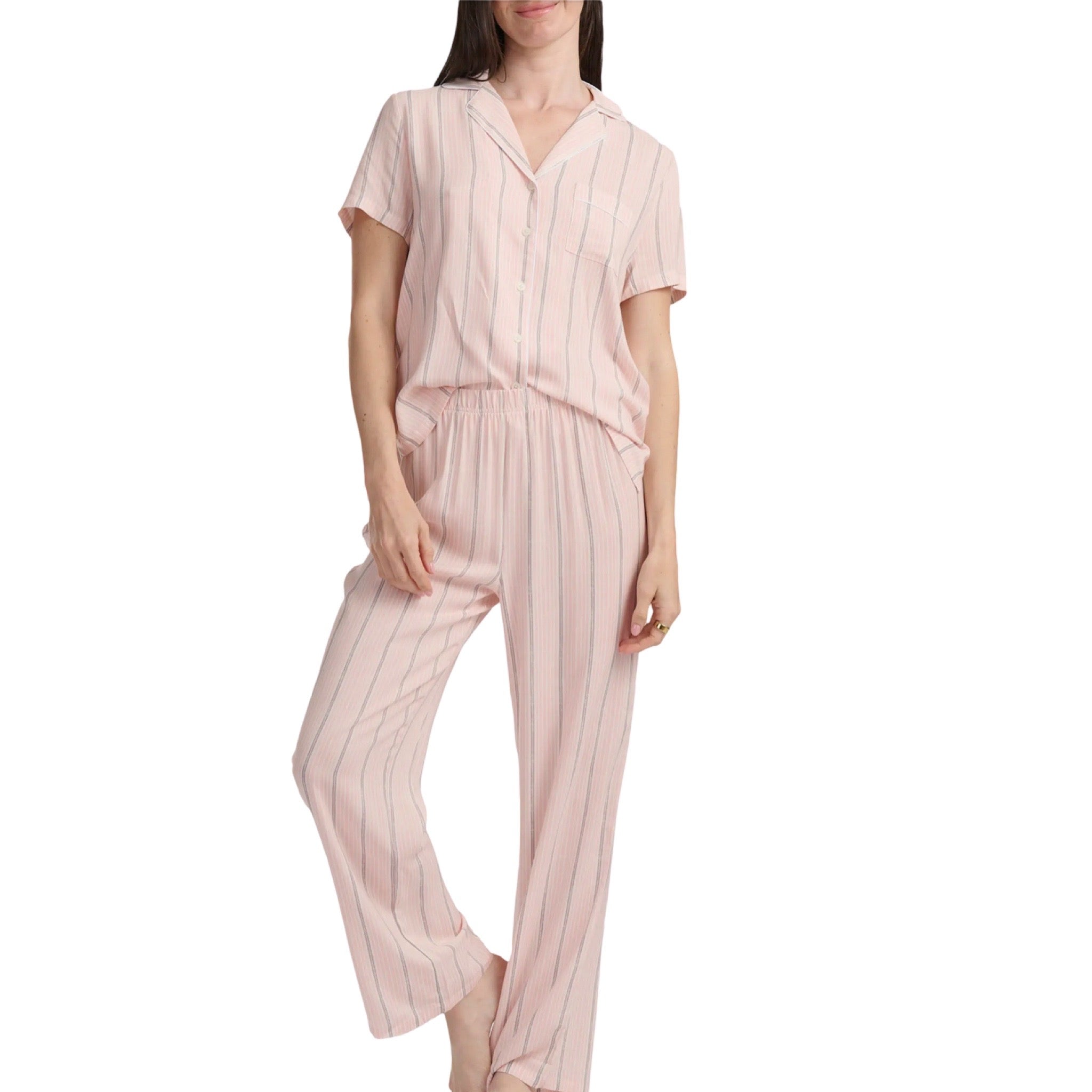 Pijama Pantalon Largo y Blusa Camisera con Botones y Manga Corta RLD0180 Splendid