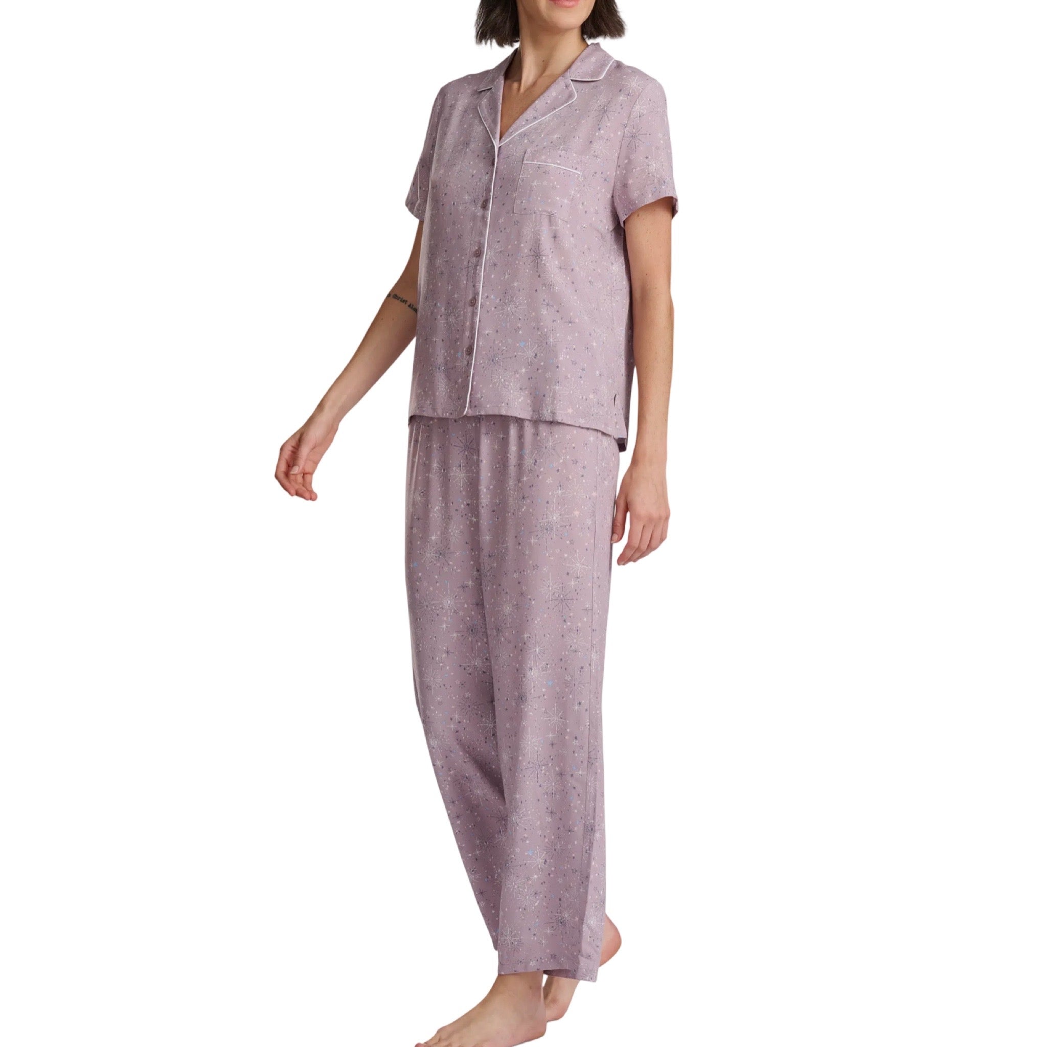 Pijama Pantalon Largo y Blusa Camisera con Botones y Manga Corta RLD0180 Splendid