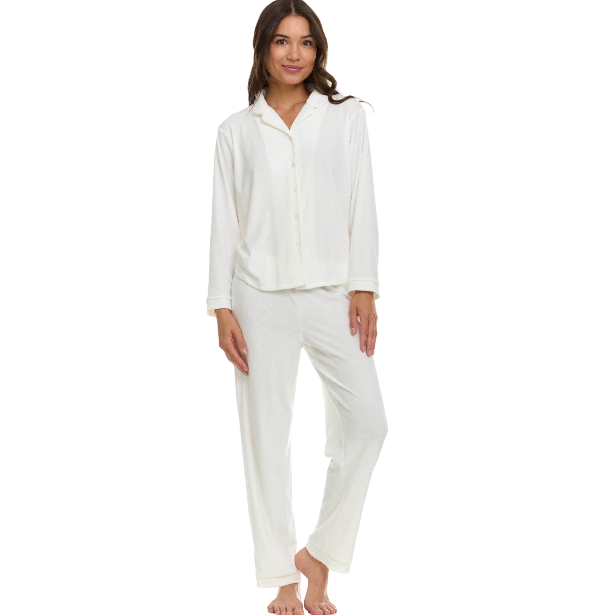 Pijama Pantalón Largo y Blusa Camisera con Botones y Manga Larga T91102 Flora Nikrooz
