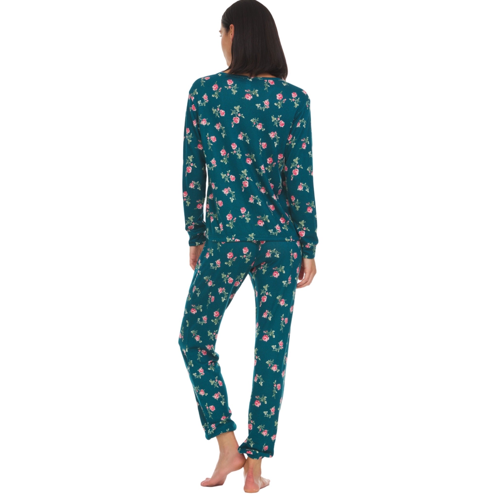 Pijama Tipo Pants con Pantalón Largo y Blusa Cerrada y Manga Larga T90527 Flora Nikrooz